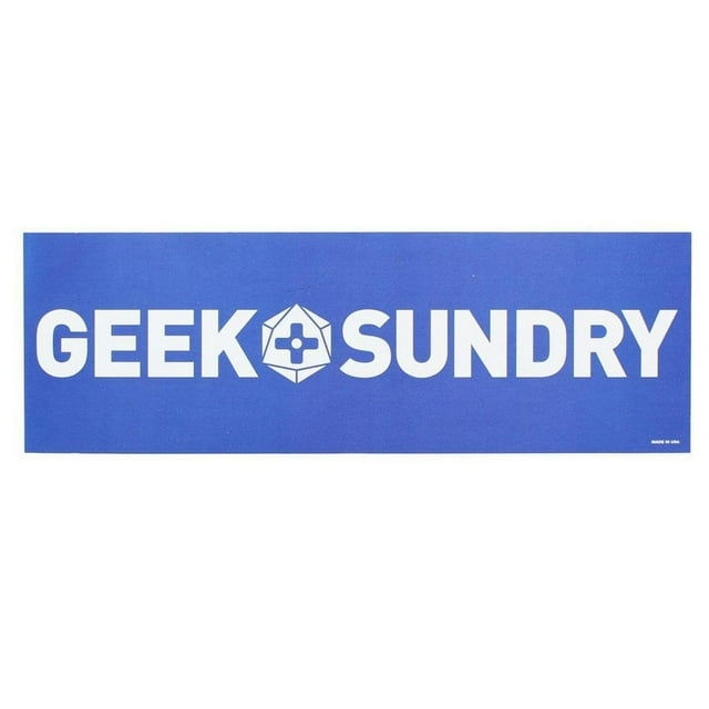 Adhesivo para parachoques con el logotipo de Nerd Block Geek & Sundry, azul