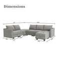 thumbnail image 3 of HONBAY Canapé Sectionnel Modulaire, Canapé en U avec Sièges de Rangement, Canapé Sectionnel avec Méridienne Convertible et Ottomans, Gris, 3 of 8