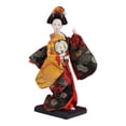 thumbnail image 4 of Muñeca geisha japonesa étnica, figura coleccionable, adorno de 23 cm, estatua artesanal de mujer, muñeca kimono para mesa, estante, regalo para niños Estilo B, 4 of 8