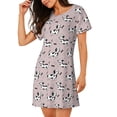 thumbnail image 2 of Haiem Dachshund Dog Puppy Print Women’s Short-sleeved Nightdress – Comfortable and Loose-Fit Sleepwear, Soft Cotton Sleep Shirt for Relaxing, Casual Nightdress, 2 of 6