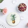 thumbnail image 4 of RYLABLUE Pineapple Set of 8 Round Coaster for Drinks, Absorbent Ceramic Stone Coasters Cup Mat with Cork Base for Home Kitchen Room Coffee Table Bar Decor, 4 of 5