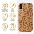 thumbnail image 4 of Case Yard Wooden Case Outside Soft TPU Silicone, Slim Fit Shockproof Wood Protective Phone Cover for Girls Boys Men and Women, Supports Wireless Charging Anchor Pattern Design case for iPhone-XS-Max, 4 of 7