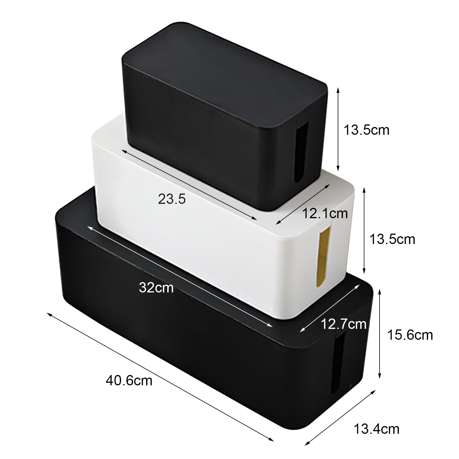 Xinyolin Power Strip Storage Box Multi-purpose Strong Bearing Capacity Good Hardness Desk Anti-skid Cable Management Box for Office