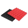 thumbnail image 3 of 24X Charcoal Acoustic Foam Tiles Soundproofing Foam Panels Studio Sound Padding 2 x 10 x 10 Inch(Black+Red), 3 of 8
