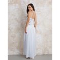 thumbnail image 6 of LMLYSoH Women's Summer Long Cami Dress Sleeveless Open Back Halter Neck Dot Print Beach Dress, 6 of 8