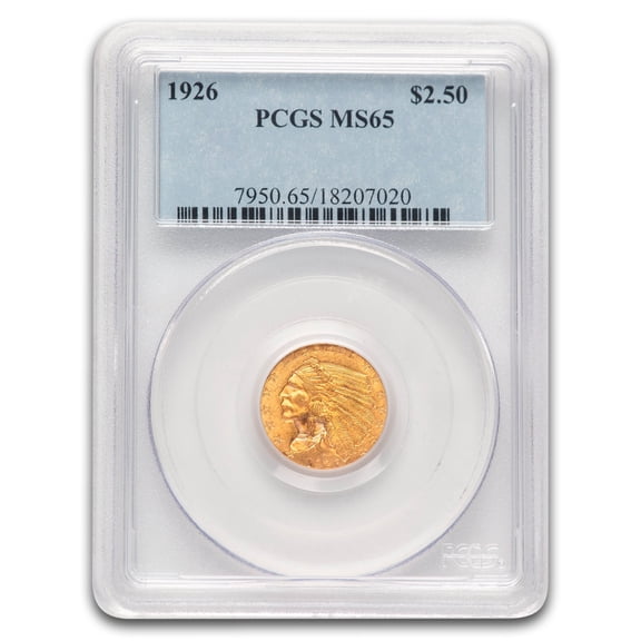 1926 $2.50 Indian Gold Quarter Eagle MS-65 PCGS