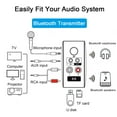 thumbnail image 4 of New Bluetooth Transmitter Receiver,Audio Receiver Transmitter for TV,with 3.5mm AUX, 4-in-1 Bluetooth 5.3 Adapter for Airplane, Gym Equipment, Cars, Headphones,Speakers,TV,PC (Black), 4 of 10