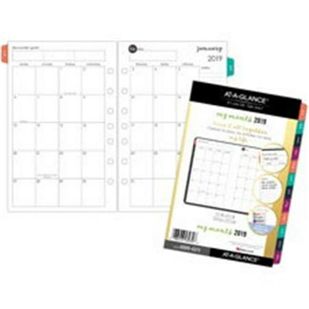 Filofax Refill Planner - AT-A-Glance AAG60994211 Harmony 2PPM Monthly Planner Refill, White - 5.5 x 8.5 in.