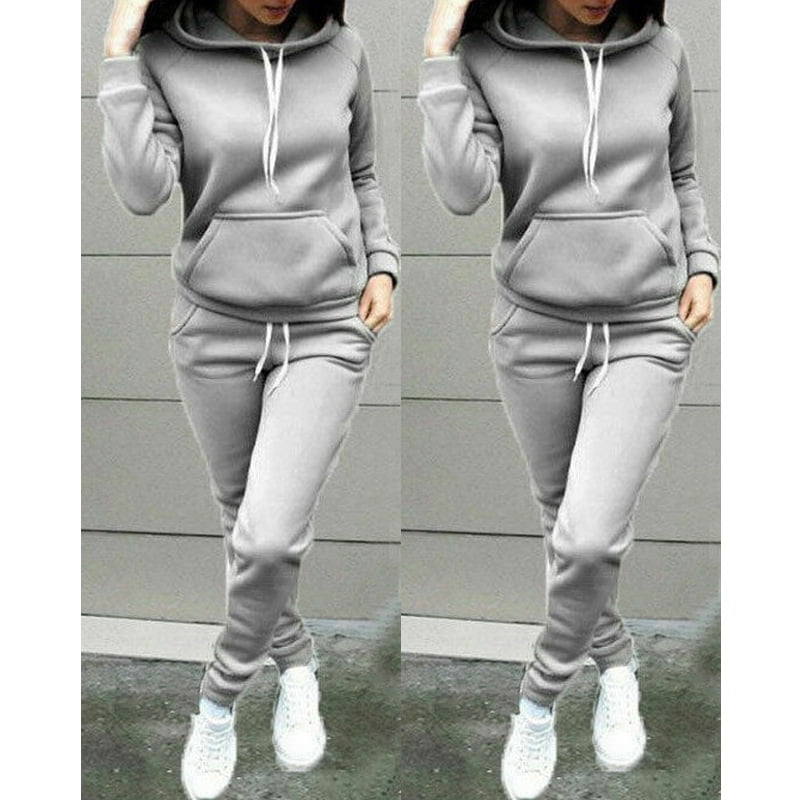Details about   Mens Tracksuit 2 Piece Sport Casual Pants Hooded Hoodie Activewear Athletic Sets 