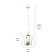thumbnail image 2 of 43498PN Kichler Lighting Abbotswell - 4 Light Pendant - with Traditional inspirations - 19 inches tall by 14 inches wide-Polished Nickel Finish, 2 of 4