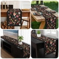 thumbnail image 6 of Watercolor Flowers Table Runner 36 Inches Long, Farmhouse Floral Vintage Black Kitchen Coffee Dining Table Decoration for Home Party Birthday Wedding Home Decor 13x36 Inches, 6 of 8