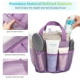 thumbnail image 3 of Siaomo Mesh Shower Caddy,Tote Bag for College Dorm,Bathroom,8 Pocket Basket,Quick Dry - Purple, 3 of 8