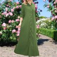 thumbnail image 4 of Cárdigan con botones para mujer vestido elegante de manga larga cárdigan de moda vestido largo, 4 of 9