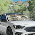 thumbnail image 3 of Jeiento Aztec Wolf Print Car Sunshade for Men Folding Car Sun Shade for Front Window Heat and UV Rays That Keeps Vehicle Cool Protector Accessories for Truck SUV, 3 of 7