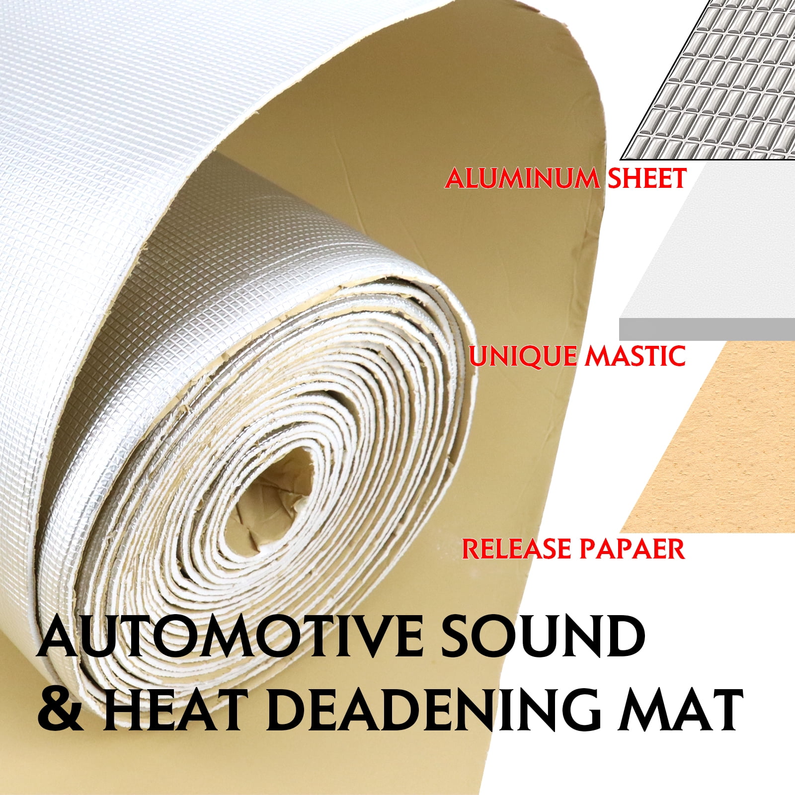 Car Heat Sound Insulation Mat Versatile Foam Rubber Material Heat Shield Pad  50cmx80cm
