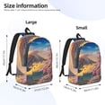 thumbnail image 2 of Wukai Cherry Blossoms Durable Canvas Laptop Backpack,Adjustable Shoulder Straps,Water-Resistant,Large Capacity,Stylish Design, Fits 15-17in Laptops,Unisex for School,Office,Travel-Medium, 2 of 5