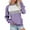 Purple, variant on Posijego Women's Crewneck Sweatshirts Front Pocket Fall & Winter Clothes Ladies Long Sleeve Pullover Tops