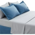 thumbnail image 5 of U by Bedsure Blue Queen Comforter Set Queen - 7 Pieces Reversible Blue Bed in a Bag with Comforters, Sheets, Pillowcases & Shams, Queen Blue Bed Set, 5 of 13