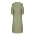thumbnail image 5 of Dresses for Women Casual Women's Fashion Summer Loose Long Sleeve Round Neck Solid Color Ankle-length Dress, 5 of 5