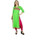 thumbnail image 5 of Bimba Women Rayon Kurta Kurti 3/4 Sleeve Indian Casual Clothing Long Blouse, 5 of 5
