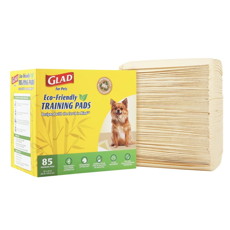 Glad Earth Friendly Bamboo Training Dog Pads 85 Pads Walmart