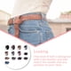 thumbnail image 5 of Minnieouse Cinturón trenzado Mujeres Hombres Pantalones Cintura Ropa decorativa Cintura Banda Casual Holeless Pin Hebilla Correa de nylon Transpirable Cinturones Beige Minnieouse  AP012253-03, 5 of 6