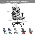 thumbnail image 5 of SCRAWLGOD Cow Print Musical Notes 4 Pieces Non-Slip Computer Chair Slipcover with Arm Covers Crease Resistant Desk Chair Protector Washable Breathable High Back Chair Cover, 5 of 7