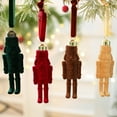 thumbnail image 2 of Festival Flocking Nutcrackers Soldier Pendant Plastic Ornament Holiday Decoration Perfect For Family Party, 2 of 9