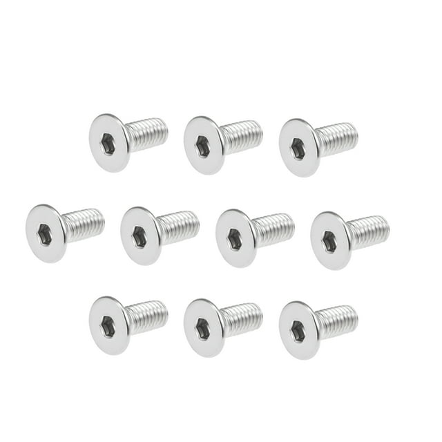 Tornillos de cabeza plana M5x12mm, tornillo hexagonal interno, sujetadores de acero inoxidable 304, 20 Pcs