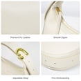 thumbnail image 4 of KXF Women's Leather Saddle Crossbody Bag, Vintage Casual Crescent Shoulder Purse with Adjustable Strap for Daily Use, 4 of 8