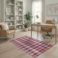 thumbnail image 2 of ODIKA Front Checkered Door Symmetrical Balance Grid Throw Plaid Gingham for Home Office, Gaming Room, Under Desk, Non-Slip Chair-Friendly, 2 of 7
