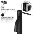 thumbnail image 2 of VIGO Madison Single Handle Single-Hole Bathroom Faucet in Matte Black and Carbon Fiber, 2 of 7