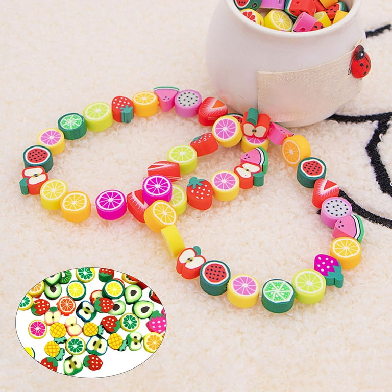 Bracelet Making Kit Pony Beads Fruite Flower Polymer Clay Beads Letter Beads  for