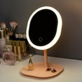 thumbnail image 1 of Rechargeable square base makeup mirror with light fill light dormitory desktop mirror, 1 of 7
