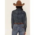 thumbnail image 5 of Wrangler Women’s Long Sleeve Western Snap Work Shirt, Denim, M, 5 of 5