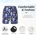 thumbnail image 3 of Fuzoiu crystal cool Skull flower Print Men's Swim Shorts,Quick-Dry Double-Layer Swim Trunks,Board Trunks,Beach Shorts Swimwear Bathing Suits-Medium, 3 of 6