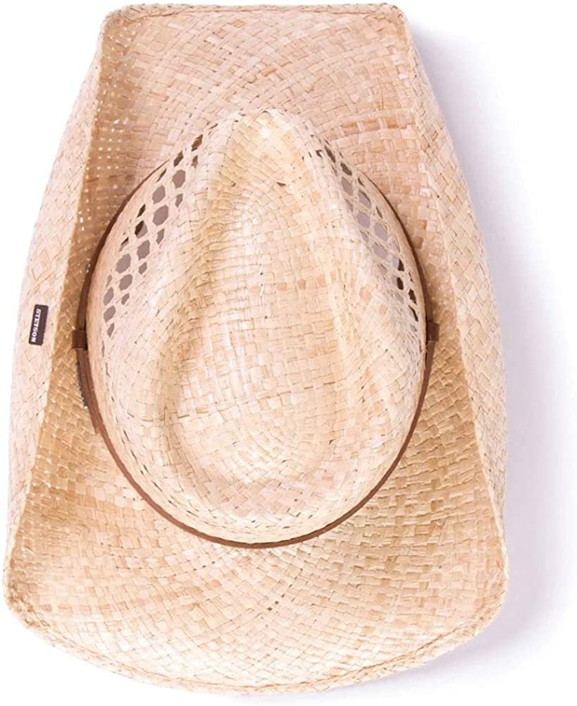 Madrid Raffia Straw Western Hat - S - Natural