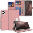 thumbnail image 6 of For Apple iPhone 17 Pro PU leather Wallet 6 Card Slots folio with Wrist Strap & Kickstand Pouch Flip Shockproof Screen Cover by Xpression  - Rose Gold, 6 of 8