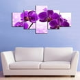 thumbnail image 3 of TISHIRON 5PCS Framed Canvas Wall Art Set,50"x24"Vibrant Purple Orchid Canvas Art Decor, 3 of 7