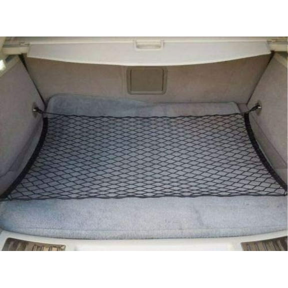 EACCESSORIES EA Rear Trunk Organizer Cargo Net for Cadillac SRX 2010-2016 – Floor Style Cargo Net for SUV – Premium Mesh Car Trunk Organizer Vehicle Carrier Storage – Compatible with Caddy SRX