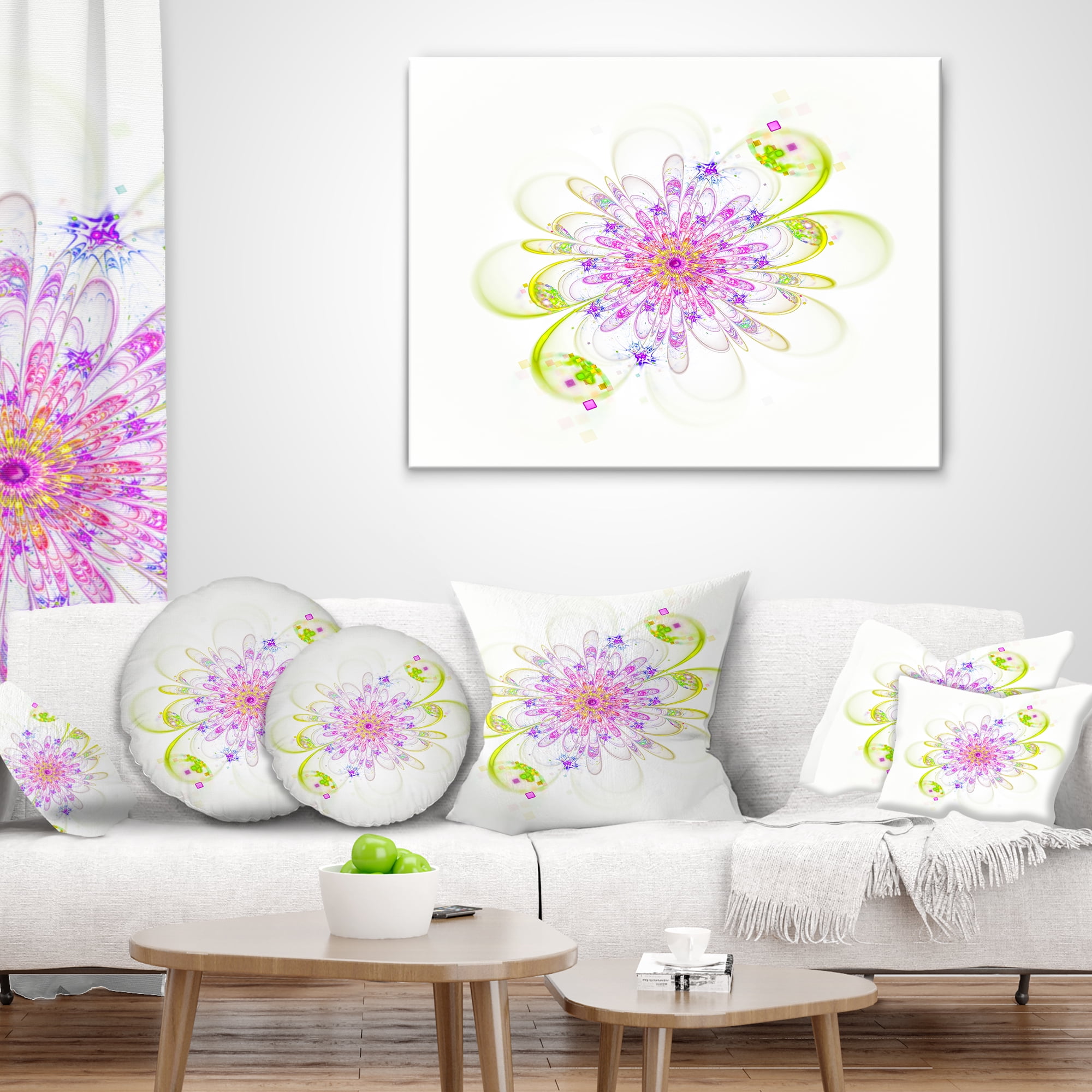 Designart 12" x 20" Purple Polyester Throw Pillow