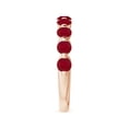 thumbnail image 4 of ANGARA Natural Floating Round 1.35 ct Ruby Semi Eternity Wedding Ring in 14K Rose Gold for Women (Size-3mm) | July Birthstone, Birthday, Anniversary, Jewelry Gift for Women | Natural Ruby Ring, 4 of 9