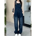 thumbnail image 2 of NMMUED Overalls for Women Loose Fit Denim Overalls Adjustable Strap Jean Jumpsuit Bib Romper Spring Casual Work Outfits Dark Blue 3XL, 2 of 4