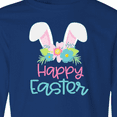 thumbnail image 4 of Inktastic Happy Easter with Bunny Ears and Flowers Long Sleeve Youth T-Shirt, 4 of 5
