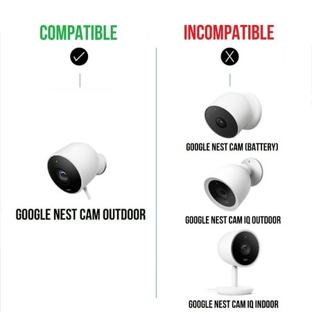 Wasserstein - Silicone Skin for Nest Cam Outdoor Security Cameras (2-Pack) - Black