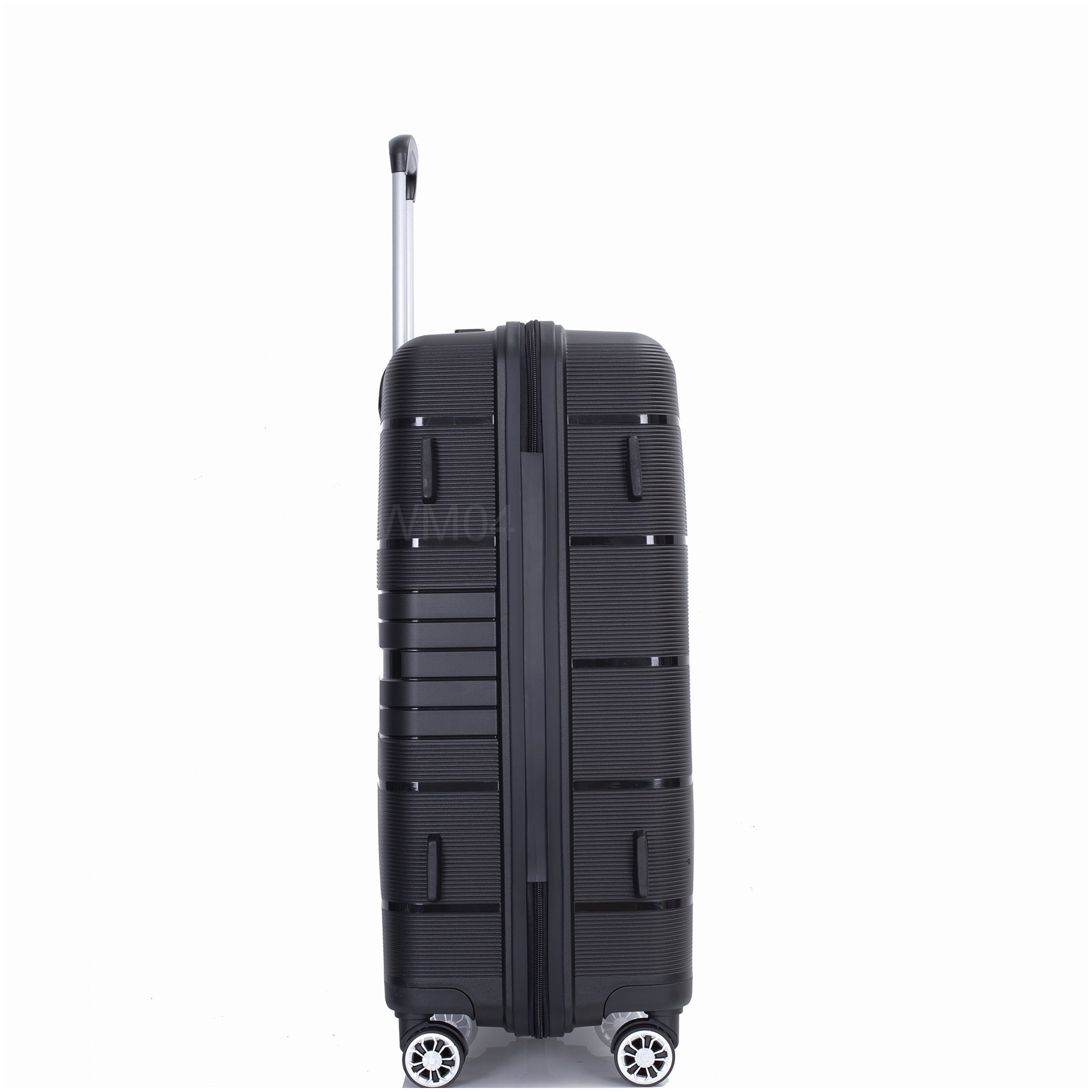 MANGIJOY 3-Piece Hardshell Spinner Luggage Set | TSA Lock, Lightweight ABS, 360° Wheels for Checked &; Carry On Travel (Black)
