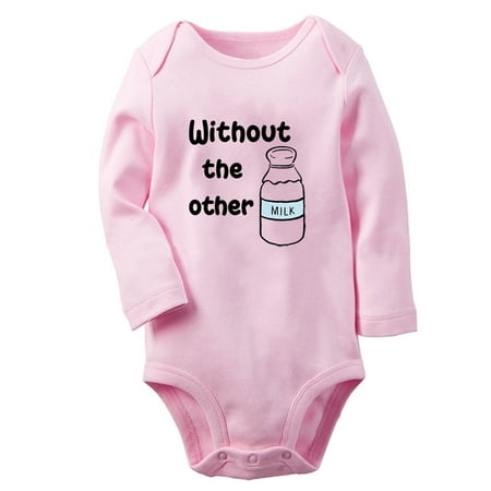 

Without The Other Funny Rompers Newborn Baby Unisex Bodysuits Infant Jumpsuits Toddler 0-12 Months Kids Long Sleeves Oufits (Pink 0-6 Months)