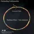 thumbnail image 6 of Romantic Multicolor CZ Heart Round Choker Necklace Silver Plated Cubic Zirconia, 6 of 9