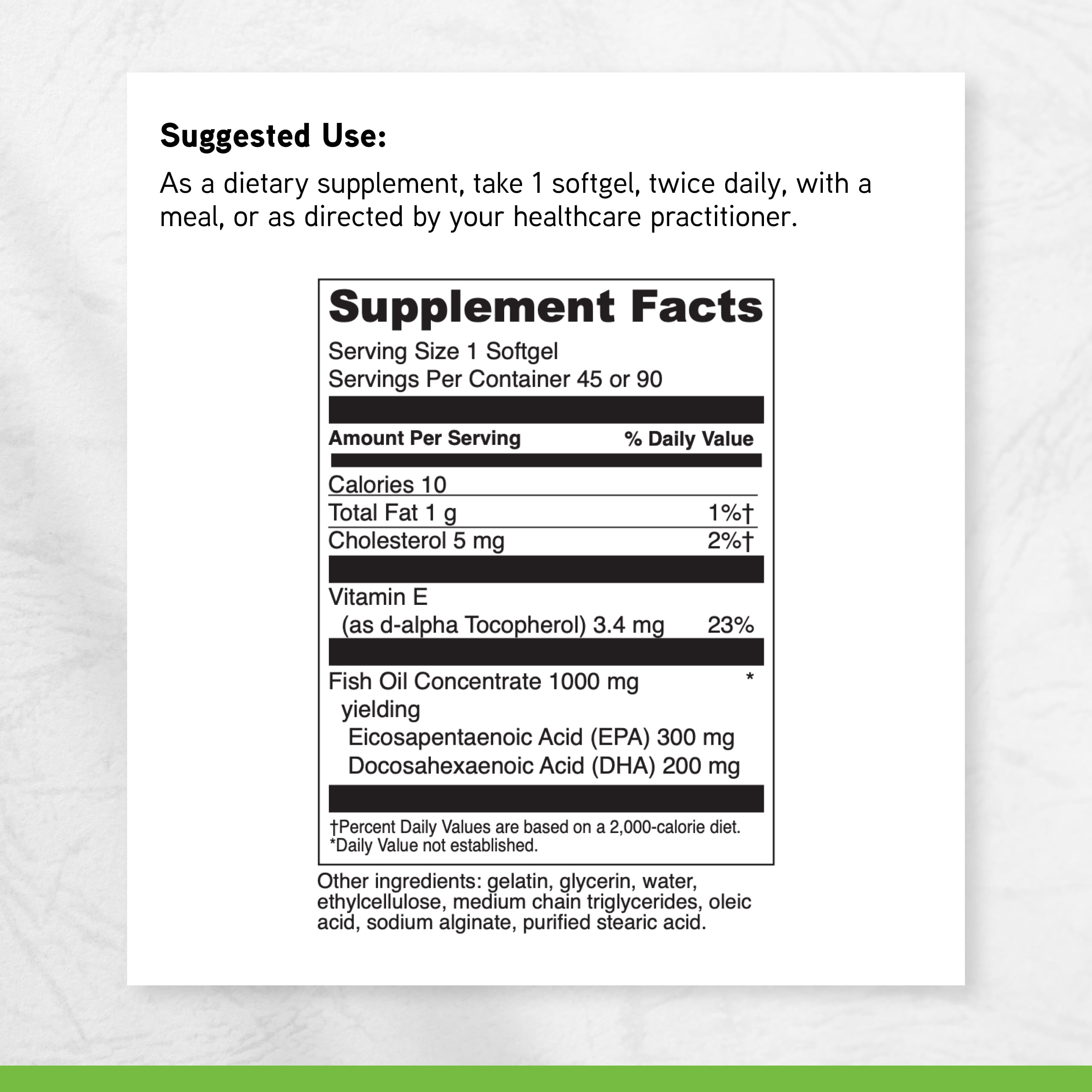 DaVinci Labs Omega-3 1000 - Support Heart Health - 90 Enteric Coated Softgels