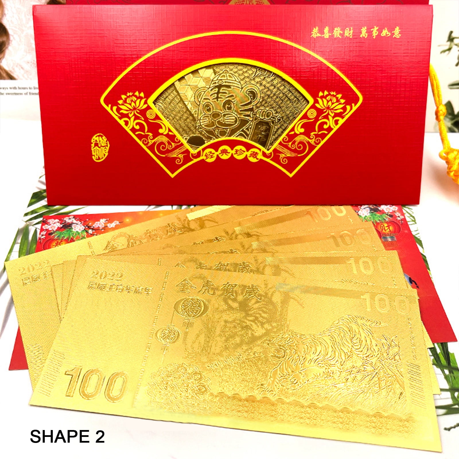 USD 50 Gold Banknote 24k Gold Foil Paper Money Art Ornament Festival Gifts 